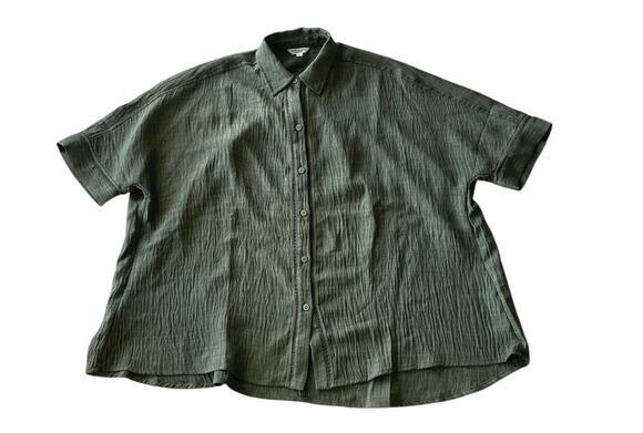 Max Studio Tops - Max Studio London Womens Size Small Oversized Collar Shirt Boxy Button up Baggy